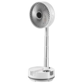 8 inch Portable Foldable Rechargeable Oscillating Fan, 3-in-1 Battery Operated with Remote Control, Quiet Desk/Table Pedestal Fan, 8 Speeds