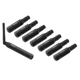 DMX Wireless Receiver, 7 Receivers & 1 Transmitter, 2.4G ISM Band, 656 ft Transmission Range, Rechargeable Battery, Wireless Stage Lighting Contr