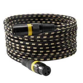 XLR Cable 25 ft, 6 Pack, Shielded Balanced DMX Male to Female Microphone Cables, Gold-Plated 3-Pin XLR Mic Speaker Cord Wires, for Stage Lighting