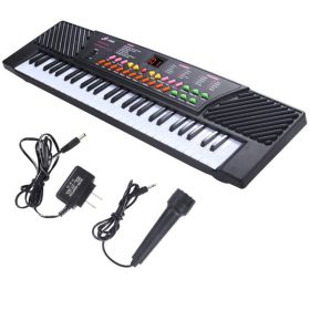 54-Key Electronic Keyboard for Kids - 10 Timbres/10 Tempos, Record/Playback + Microphone/Headphone Jack (Black)
