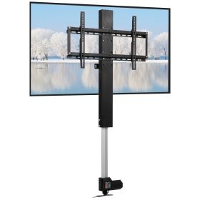 Automated TV Elevator, 31" Stroke for Up to 60" Screens, Adjustable Height 42"-73", Remote Controlled, Supports 132 lbs