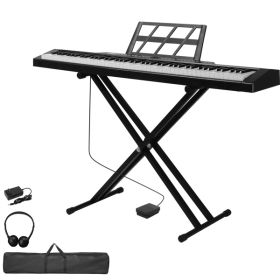 [AM not for sale ]Glarry GPP-105 88 Key Full Size Semi-Weighted Standard Keyboards Digital Piano with Dual-tube X-Shape Stand, MIDI Bluetooth
