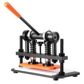 Leather Cutting Machine, 10.2 x 4.7 in Embossing Plate Manual Die Cutter, 0.47 in Pressure Stroke Dual Guide Shafts Die Cut Machine