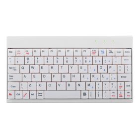 80 Keys Wired Keyboard Mini USB Connector Keyboard Portable Durable Keyboard With Carry Bag Tablet Stand For Android Window Tablet (Option: White)
