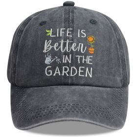 2pcs Funny Life Is Better In The Garden For Women Men, Adjustable Embroidered Wash Cotton Baseball Cap (Option: 1PCS)