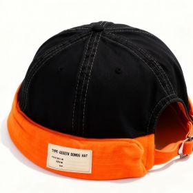 Unbrimmed Wide-brimmed Fedora For A Stylish Guy (Option: Orange)