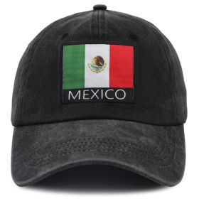 Mexico Hats For Women Men,Mexican Flag Baseball Cap, Fathers Day Patriotic Christmas Birthday Gifts For Dad Mom Papa Mama Grandpa Husband Wife (Option: Black)