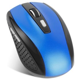 2.4G Wireless Gaming Mouse Optical Mice WIth Receiver 3 Adjustable DPI 6 Buttons For PC Laptop Computer Macbook (Option: Blue)