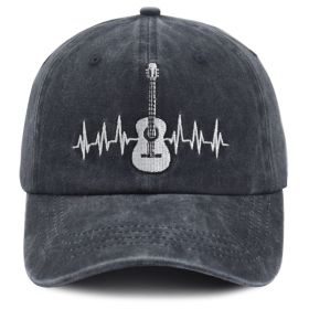 2pcs Guitar Accessories Baseball Cap Guitar Hat Gifts For Women Men, Adjustable Embroidered Wash Cotton Baseball Cap (Option: 1PCS)