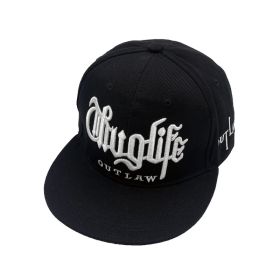 Embroidered Letters Two Colors Street Hip Hop Hat Outdoor (Option: Black-Adult Head Circumference)