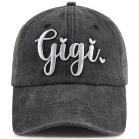 2pcs Gigi Hat For Men Women, Adjustable Embroidered Wash Cotton Baseball Cap (Option: 1PCS)