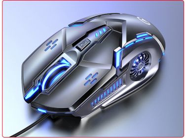 2021 Latest G5 3200DPI Gaming Mouse 7-Color RGB Breathing Led Light for Notebook Laptop/PC RGB Backlit Universal USB Wired Mouse (Ships From: CN, Color: Grey Mouse)