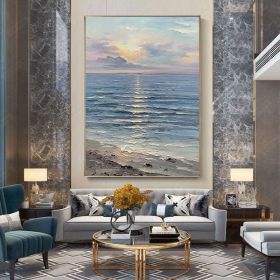 Hand Painted Oil Painting Original Oil Painting on Canvas Sea Landscape Painting Large Wall Sky Sea Painting Sea Level Painting Of Sunrise Landsc (style: 01, size: 150X220cm)