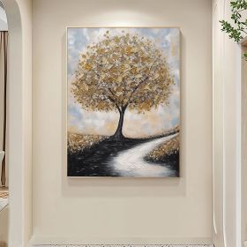 Hand Painted Oil Painting Abstract Tree Landscape Oil Painting On Canvas Original Tree Canva Wall Art Textured Wall Art Custom Acrylic Painting L (style: 01, size: 50X70cm)