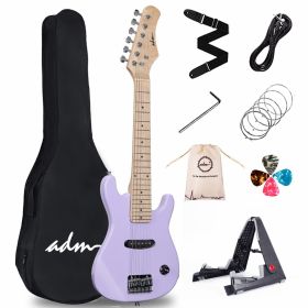 ADM 30 inch electric guitar for children (Color: purple)