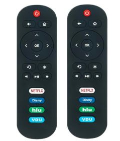 Pack of 2 RC280 Replace Remote Control fit for All TCL Roku TV 65S535 32S335 50S431 55S431 32S331 65S431 75S431 43S421 43S525 75S435 65S435 43S42 (Color: Black)