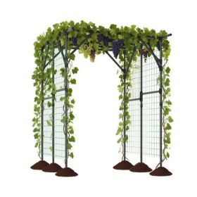 Large Garden Trellis Arch - 79"x59"x78" PE-Coated Metal, Rustproof Plant Support For Climbing Vines (Option: Defaulttitle)